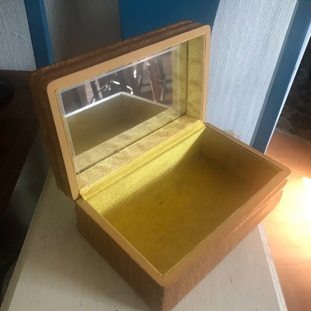 Vintage Wood Jewelry Box UNISEX